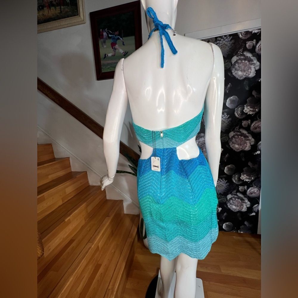 Free People x Lisa Marie Soul Chaser Dress in Ombre Blue / Size M - Picture 10 of 12